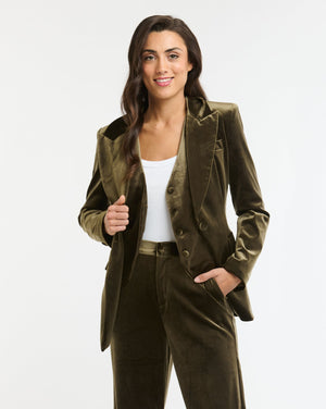 JETS VELEVT JACKET - KHAKI