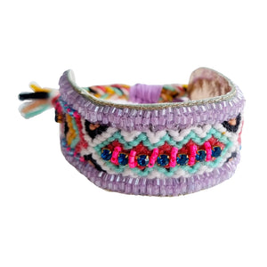 BEACH MAUVE BEADED CUFF