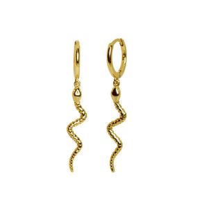 SNAKES DANGLE GOLD EARRING