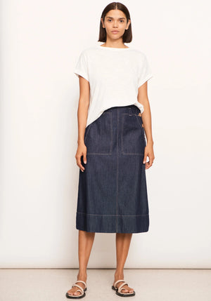 RAYDEL DENIM SKIRT - DARK WASH