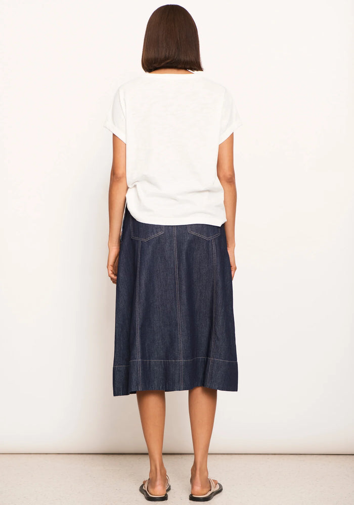 RAYDEL DENIM SKIRT - DARK WASH