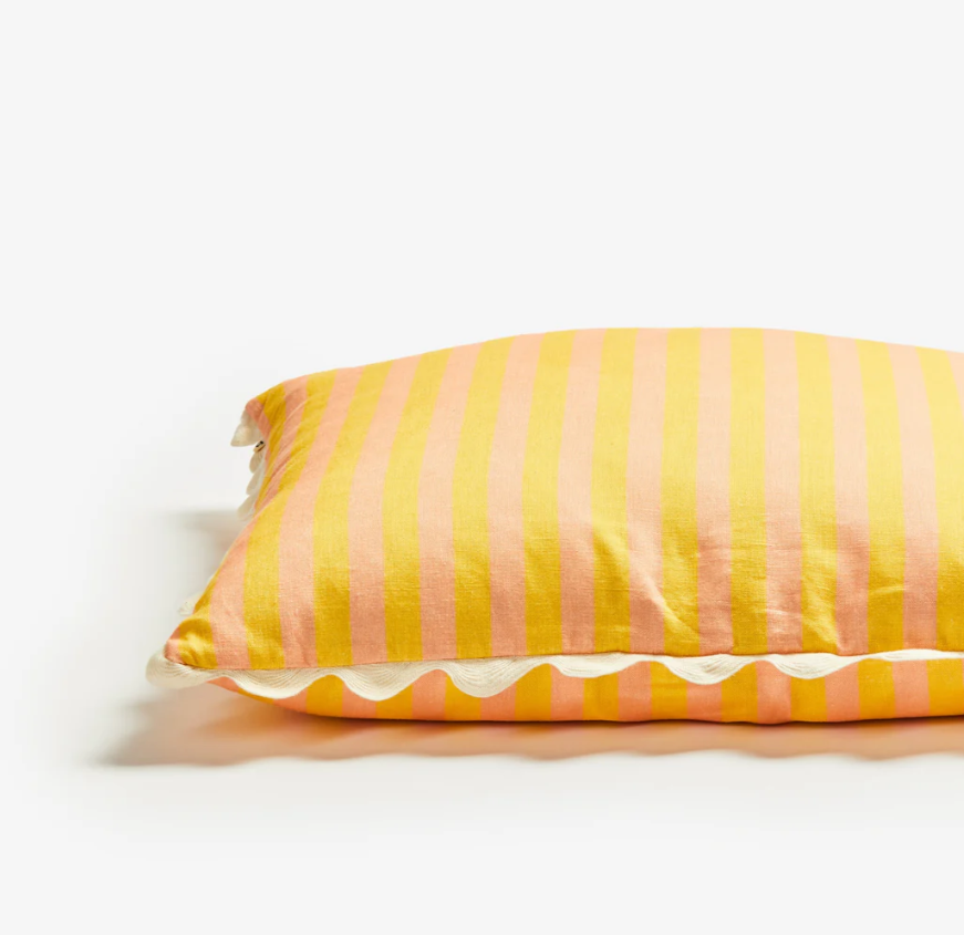 THIN STRIPE YELLOW CUSHION