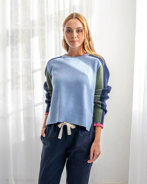 SEVILLA COLOURBLOCK KNIT- Periwinkle Multi