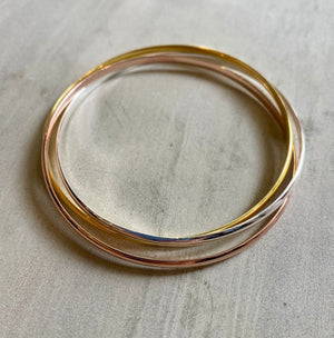 3 LINKED BANGLE SET - 65MM