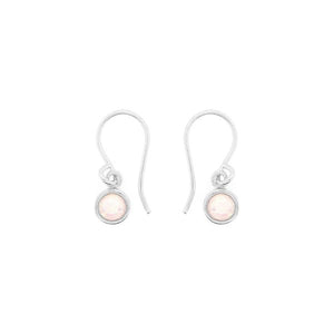 CIRCLE SILVER OPAL EARRINGS