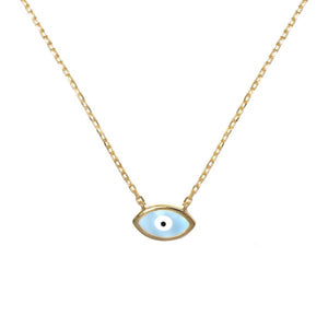 BLUE EYE GOLD NECKLACE