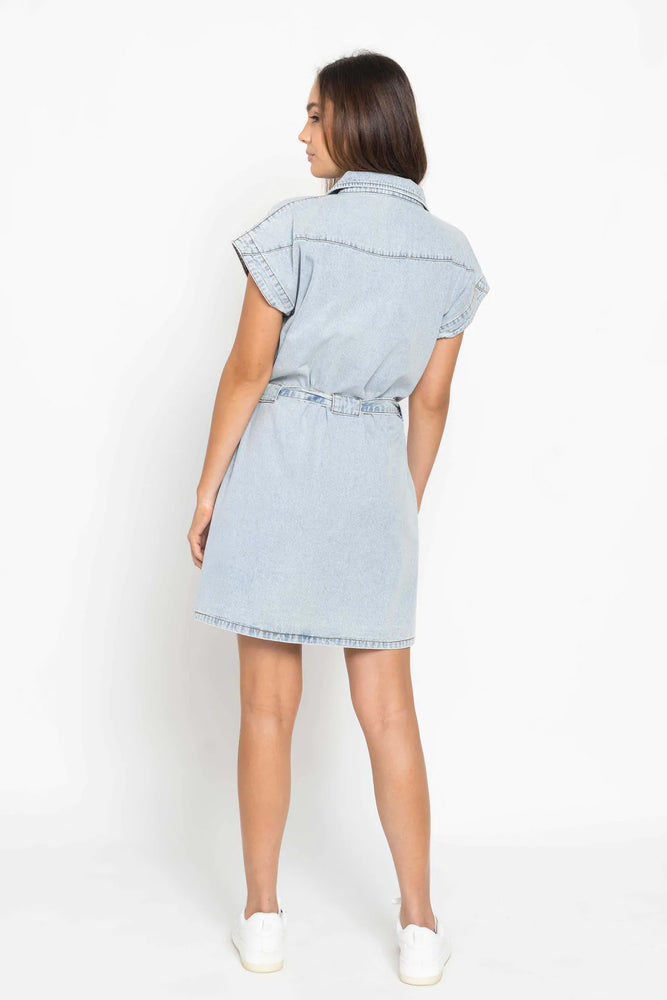 ALESSA DENIM DRESS - LIGHT WASH